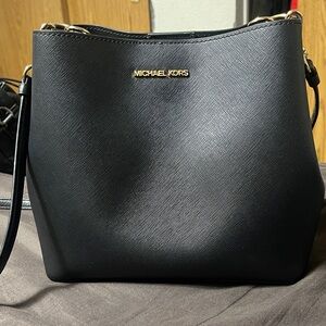 Michael Kors hobo Sleek Black Crossbody Bag